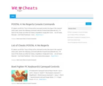 Welovecheats.com(Video Game Guides & Cheats) Screenshot
