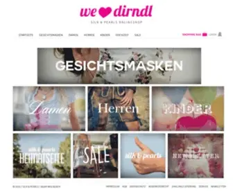 Welovedirndl.de(„we love dirndl“) Screenshot