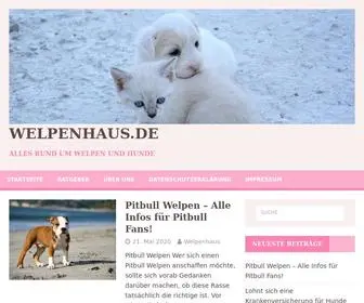 Welpenhaus.de(Alles rund um Welpen und Hunde) Screenshot