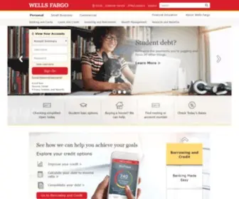 Welsfargo.com(Wells Fargo) Screenshot