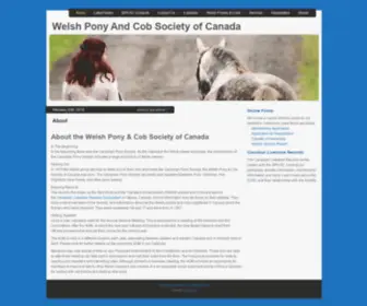 Welshponyandcob.org(Welsh Pony And Cob Society of Canada) Screenshot