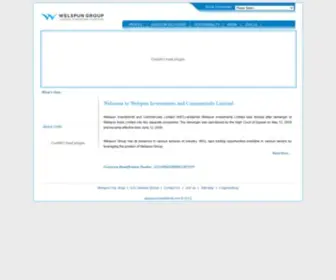 Welspuninvestments.com(US$ 3 billion Welspun Group) Screenshot