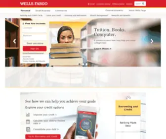Welssfargo.com(Wells Fargo Bank) Screenshot
