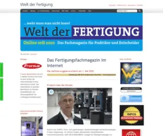 Weltderfertigung.de(Das Fertigungsfachmagazin im Internet) Screenshot