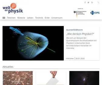 Weltderphysik.de(Welt der Physik) Screenshot