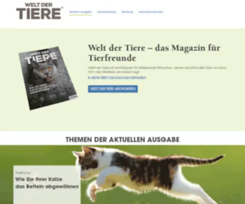 Weltdertiere.ch(Welt der Tiere) Screenshot