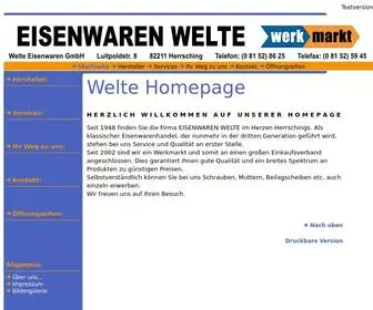 Welte-Werkmarkt.de(Eisenwaren Welte Herrsching) Screenshot