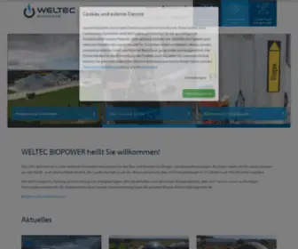 Weltec-Biopower.de(Startseite) Screenshot