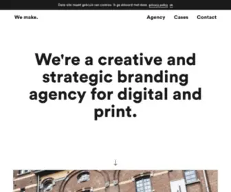Wemake.be(Branding agency voor digitale media en print) Screenshot