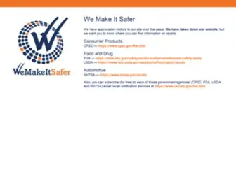 Wemakeitsafer.com(We Make It Safer) Screenshot