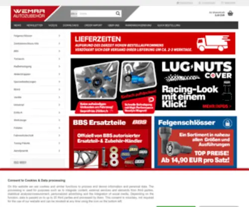 Wemar-Autozubehoer.de(Startseite) Screenshot