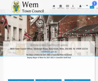 Wem.gov.uk(Wem Town Council) Screenshot