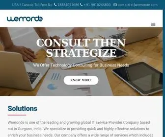 Wemonde.com(Website & Application Development) Screenshot