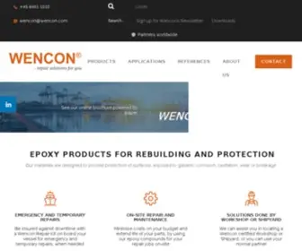 Wencon.com(EPOXY PRODUCTS FOR REBUILDING AND PROTECTION) Screenshot
