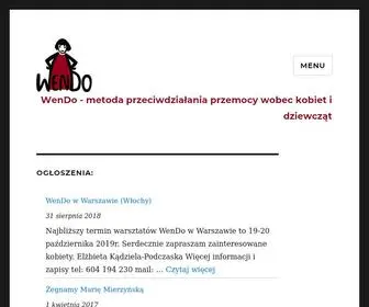 Wendo.org.pl(Metoda przeciwdziałania przemocy wobec kobiet i dziewcząt) Screenshot