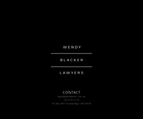 Wendyblackerlawyers.com.au(Wendy Blacker Lawyers) Screenshot