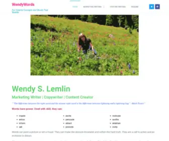 Wendylemlin.com(For Colorful Concepts and Words That Sparkle) Screenshot