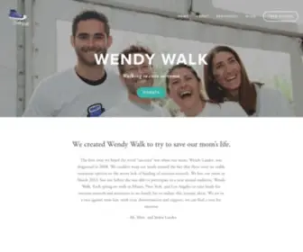 Wendywalk.com(Walking to Cure Sarcoma) Screenshot