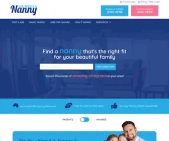 Weneedananny.com.au(We Need A Nanny) Screenshot