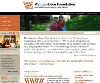Wennergren.org(Wenner-Gren Foundation) Screenshot