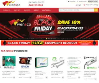 Wensco.com(Wensco Sign Supply) Screenshot