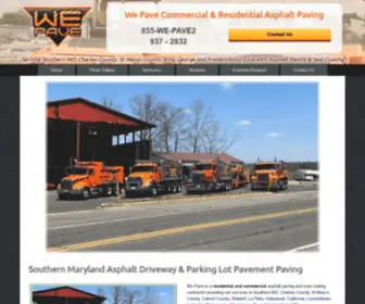 Wepavemaryland.com(We Pave Southern MD Asphalt Paving Seal Coating) Screenshot