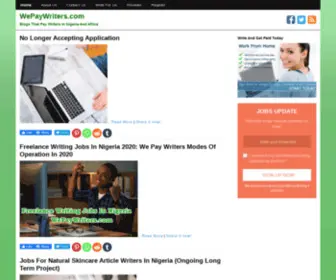 Wepaywriters.com(Blogs That Pay Writers In Nigerian Naira) Screenshot