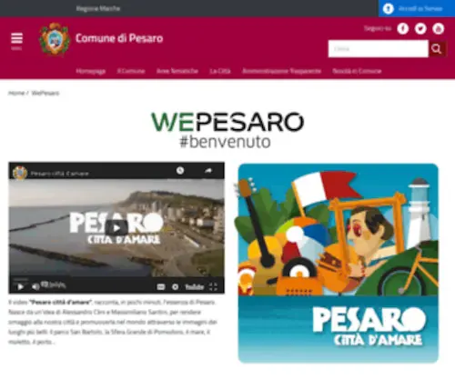 Wepesaro.it(Comune di Pesaro) Screenshot