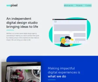 Wepixel.co.uk(An independent digital design studio bringing ideas to life) Screenshot