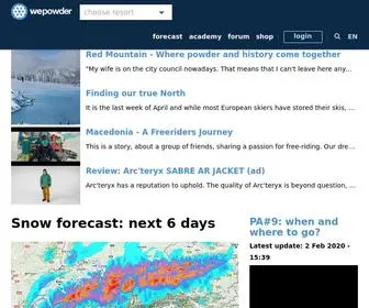 Wepowder.com(The #1 Snow Forecast Website) Screenshot