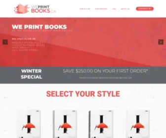 Weprintbooks.ca(We Print Books Mississauga) Screenshot