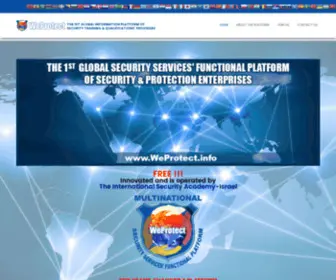 Weprotect.info(The 1st Global Civil Security Services Functional Platform operated by Security service providers worldwide) Screenshot