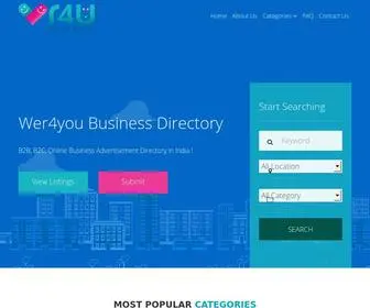 Wer4You.in(B2B, B2C Local Business Online Advertising Portal in India) Screenshot