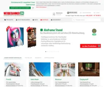 Werbebanner24.de(Werbebanner, Planen und Transparente günstig online kalkulieren und bestellen) Screenshot