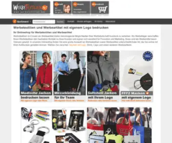 Werbetextilien.net(Werbetextilien und Werbeartikel) Screenshot