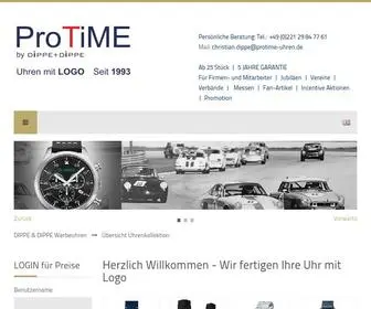 Werbeuhren.de(Werbeuhren mit Ihrem Logo fertigen wir seitDIPPE & DIPPE) Screenshot