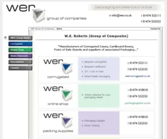 Wer.co.uk(Cardboard Box Manufacturers) Screenshot