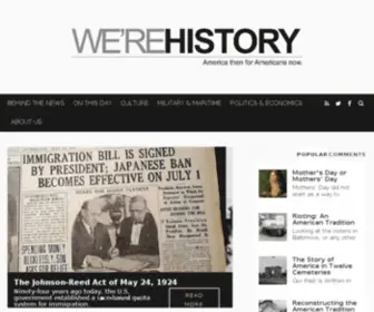 Werehistory.org(We're History) Screenshot