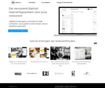 Wereserve.nl(Reserveringssysteem voor restaurants) Screenshot