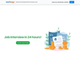 Werkapp.co(Helping People Find Meaningful Work at the Click of a Button) Screenshot