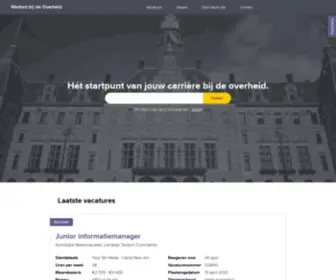 WerkenbijDeoverheid.nl(Hét startpunt van jouw carrière bij de overheid) Screenshot