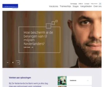 WerkenbijDNB.nl(Werken bij De Nederlandsche Bank) Screenshot