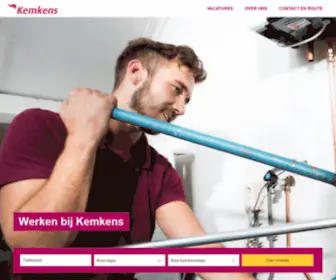 Werkenbijkemkens.nl(Werken bij Kemkens) Screenshot