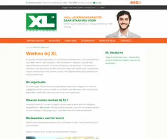 WerkenbijXL.nl(Werken bij XL Studenten Uitzendbureau) Screenshot