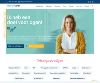 Werkendleren.nl(Opleidingen en trainingen in de kinderopvang en zorg) Screenshot