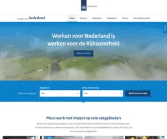 Werkenvoornederland.nl(Werken bij de Rijksoverheid) Screenshot