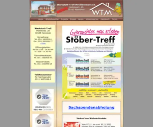 Werkstatt-Treff.de(Werkstatt-Treff Mecklenheide e.V) Screenshot