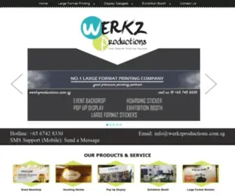 WerkZproductions.com.sg(We are the best backdrop and stage backdrops printers in Singapore and our target) Screenshot