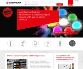 Werma.com(Signalisatie, Zwaailicht, Blitslicht, Signaaltorens, Akoestische signalisatie apparatuur) Screenshot