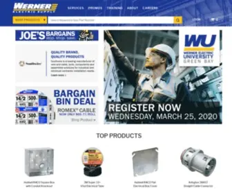 Wernerelectric.com(Werner Electric offers a complete web) Screenshot